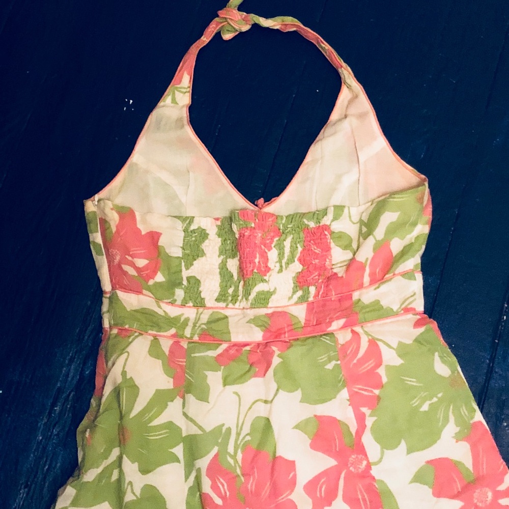 Anthropologie Floral Halter Dress Size 10 - Picture 3 of 4